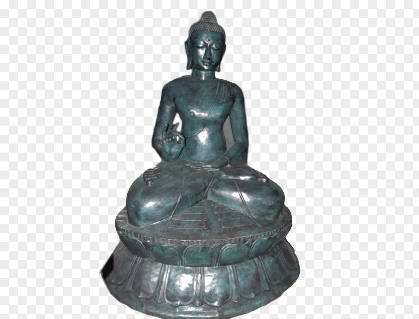 Buddhist Lotus Bronze Sculpture Statue Classical PNG