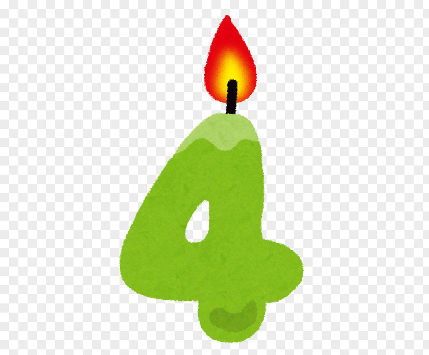 Candle Number 4 Numerical Digit Photography PNG