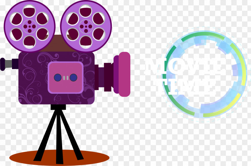 Purple Movie Projector Film PNG