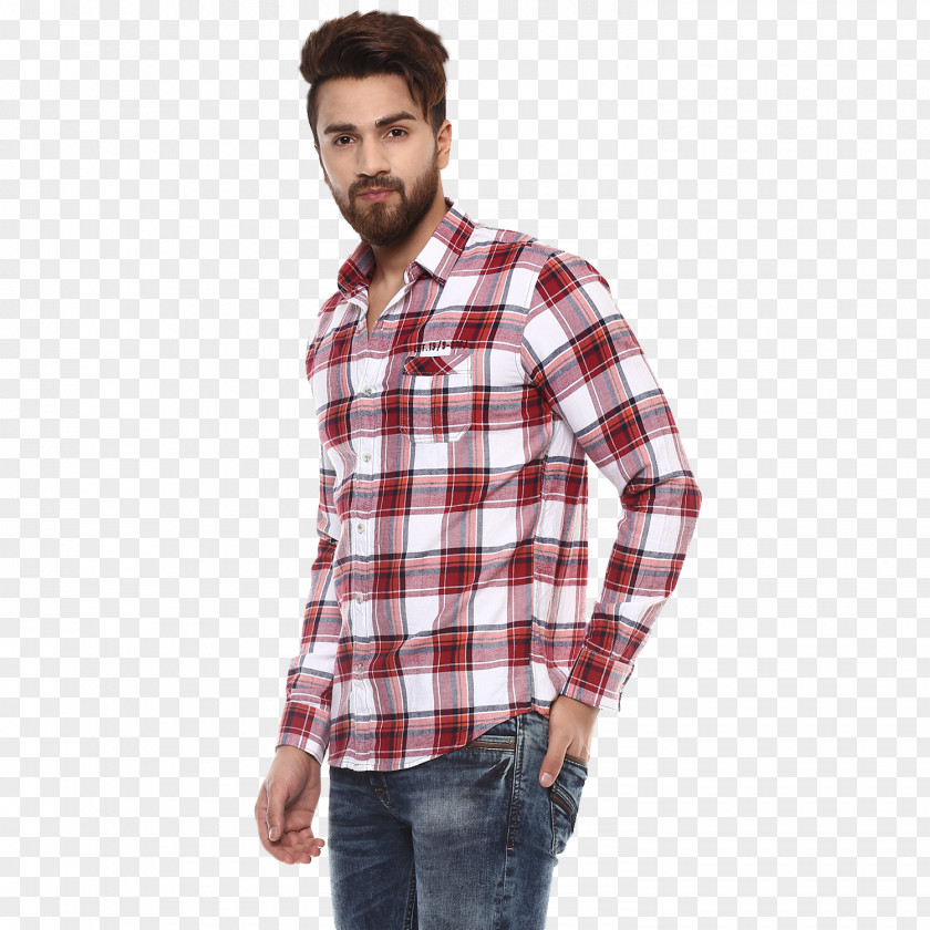 Casual Shirt T-shirt Tartan Dress Maroon PNG
