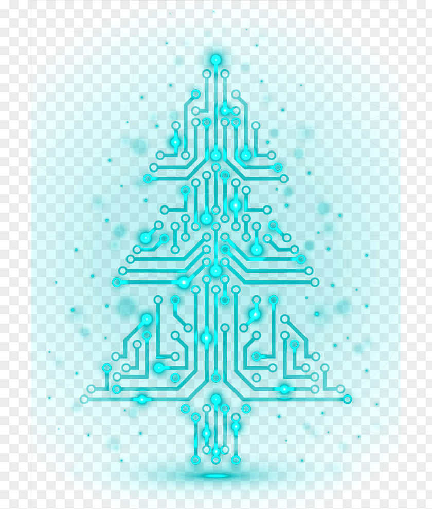 Chip Abstract Christmas Tree PNG