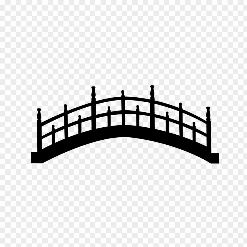 Silhouette Bridge PNG