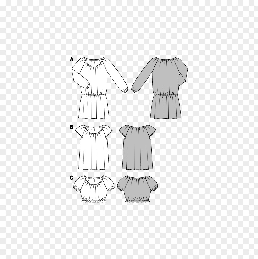 Dress Sleeve Burda Style Blouse Pattern PNG