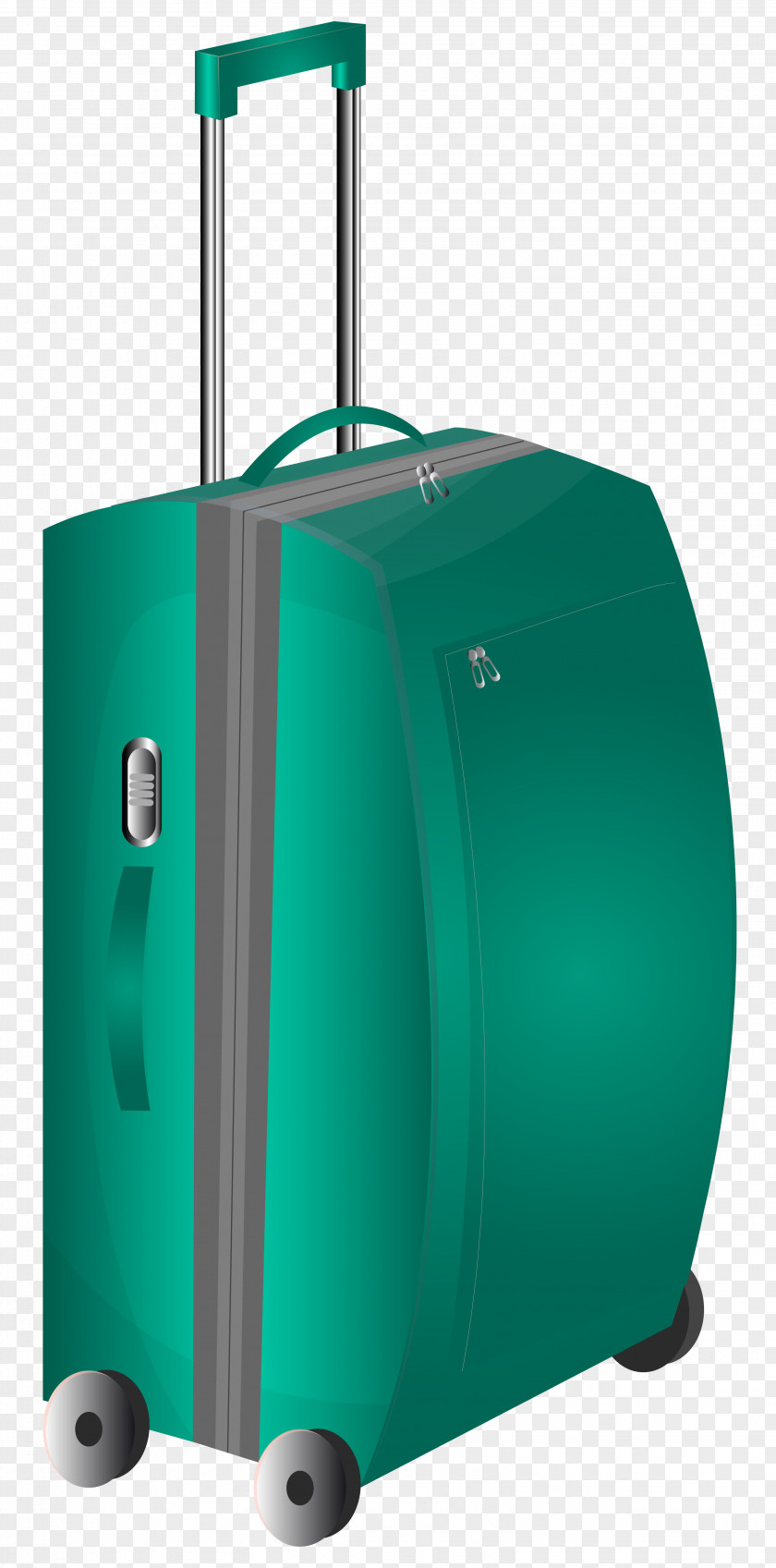 Green Trolley Travel Bag Clipart Image Suitcase Clip Art PNG