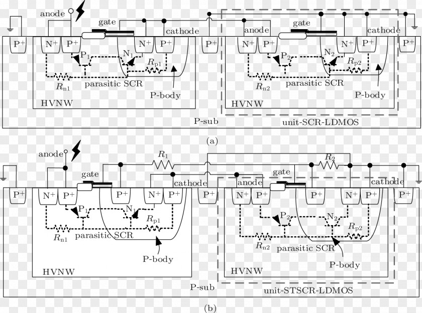 Ldmos Electronic Circuit Silicon Controlled Rectifier Electronics Diagram PNG