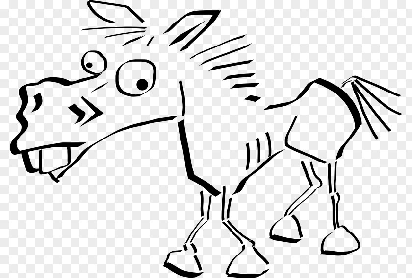 Line Clipart Horse Cartoon Drawing Clip Art PNG