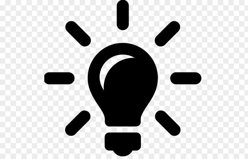 Black And White Incandescent Light Bulb PNG