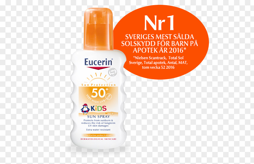 Kids Sun Lotion Sunscreen Aerosol Spray Eucerin Factor De Protección Solar PNG
