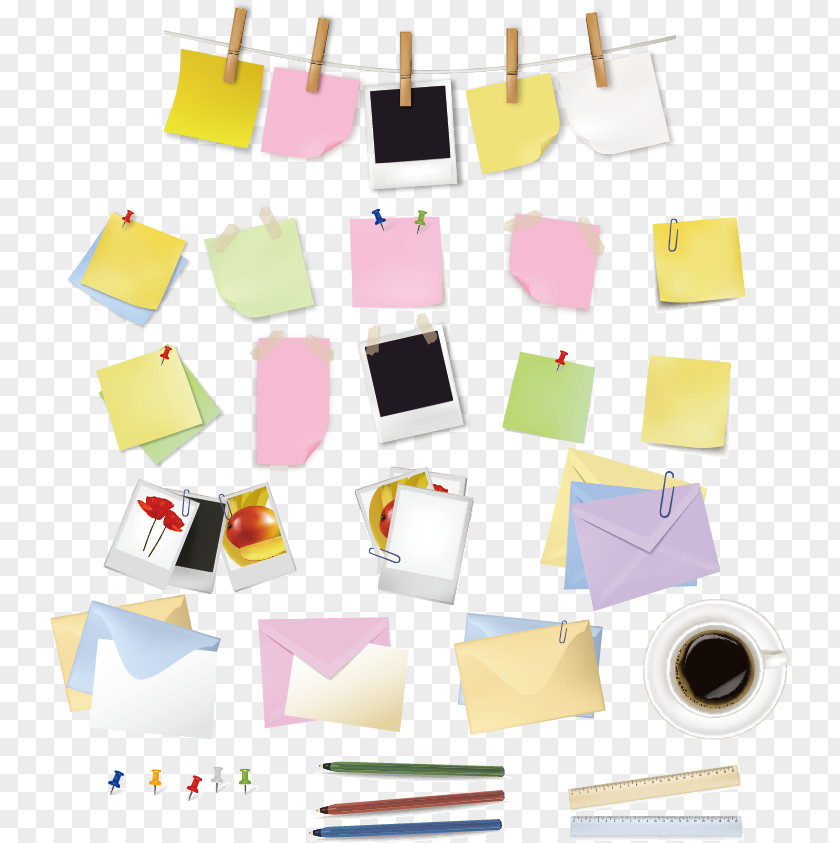 Notes Material Paper Clip Post-it Note Art PNG