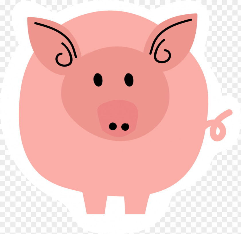 Pig Clip Art Illustration Pink M Snout PNG