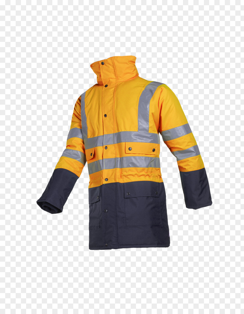 Vis With Green Back Jacket High-visibility Clothing Workwear Raincoat PNG