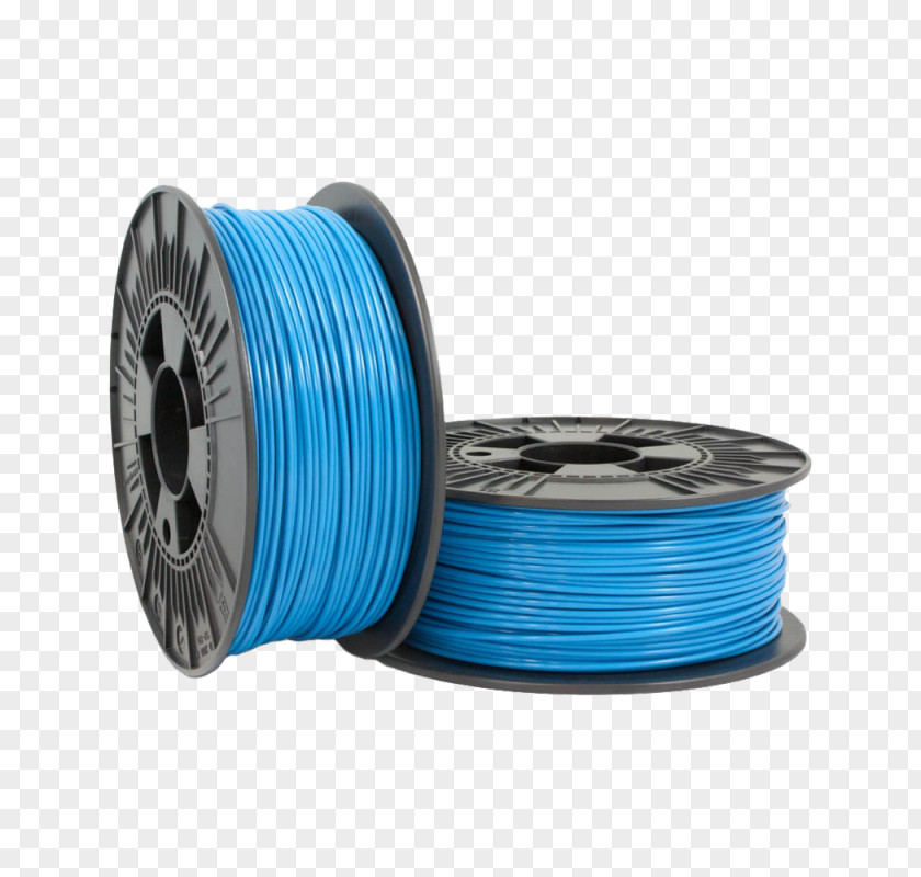 Bleu Ciel Polylactic Acid 3D Printing Filament Plastic RepRap Project PNG