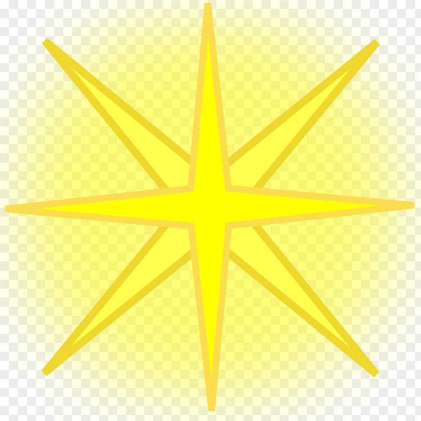 Glow Star Yellow Desktop Wallpaper PNG