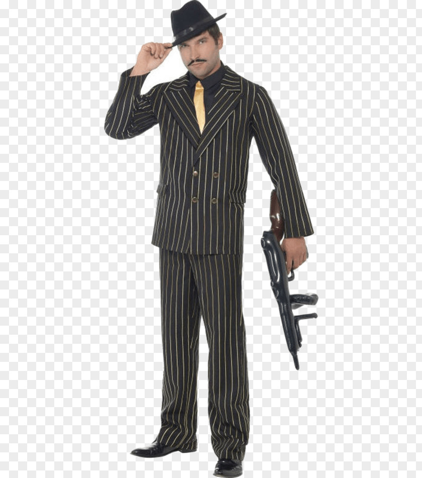 Suit Costume Party Pin Stripes Gangster PNG
