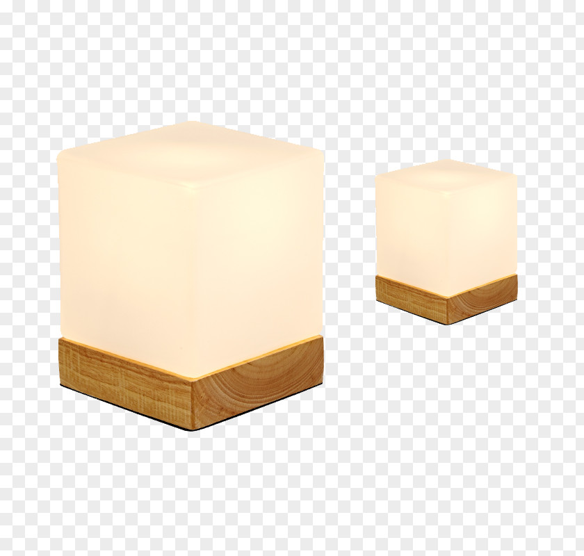 Two Simple Table Lamp Wax Lighting Flameless Candles PNG