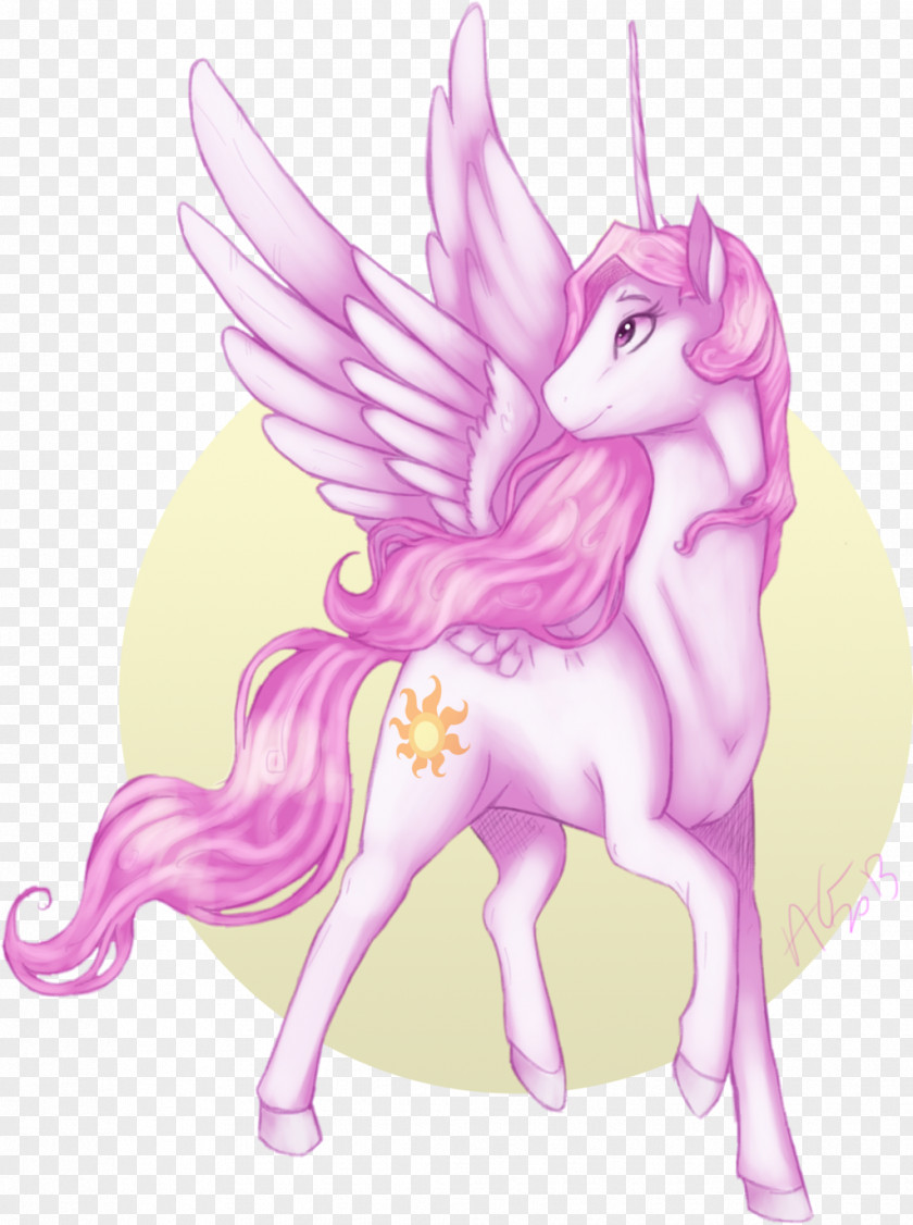 Unicorn Horse Cartoon Illustration Pink M PNG
