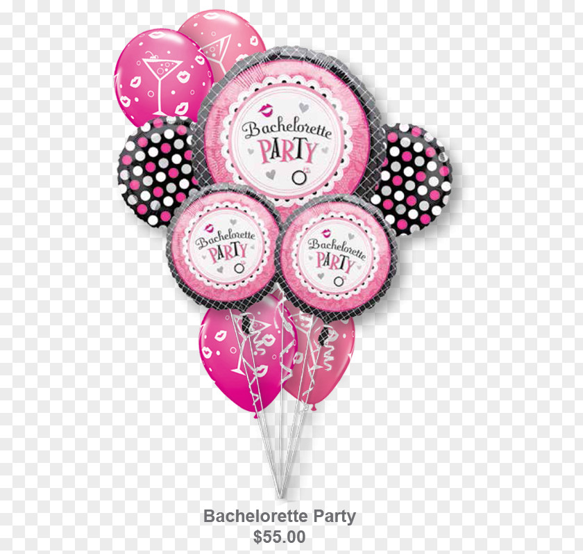 Bachelorette Mylar Balloon Party Flower Bouquet PNG