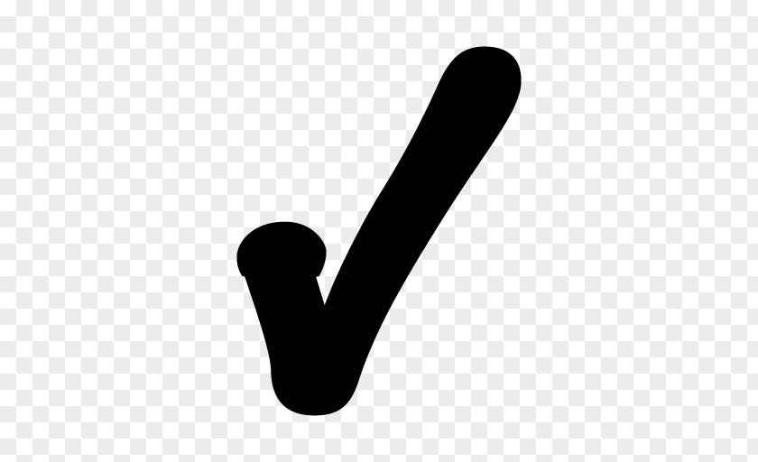 Black Checkmark And White Brand Thumb PNG