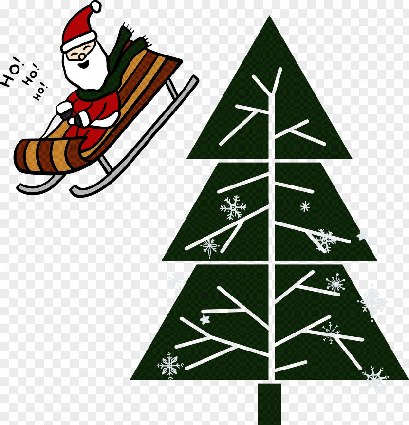 Christmas Tree Santa PNG