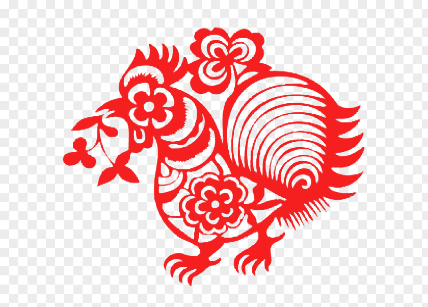 Cock China Papercutting Chicken Chinese Paper Cutting PNG