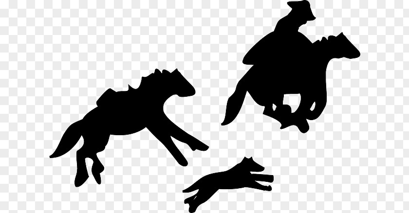 Cowboy Silhouette Horse The Dog Clip Art PNG