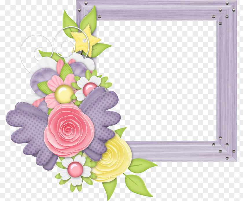 Design Picture Frames Floral Clip Art PNG