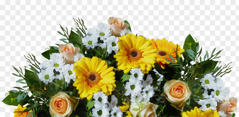 Petal Yellow Floral Design PNG