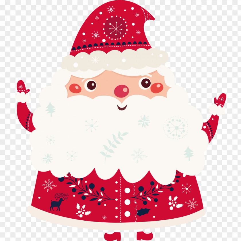 Cartoon Santa Flat Claus Christmas PNG