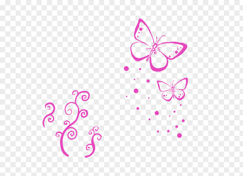 Pink Butterfly Computer File PNG