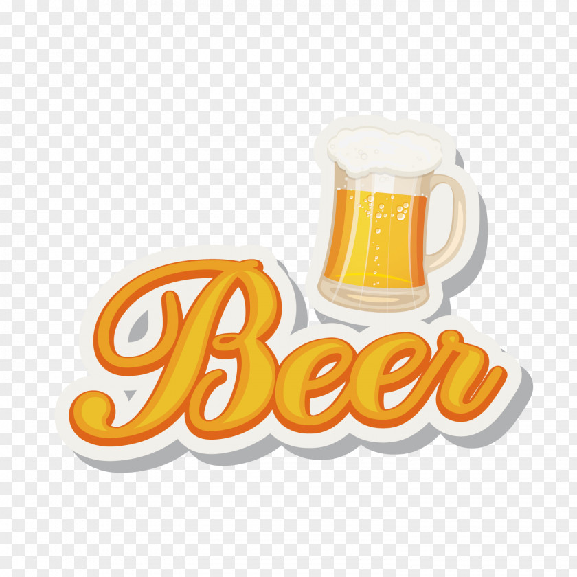 Vector Yellow Beer Word Euclidean Computer File PNG