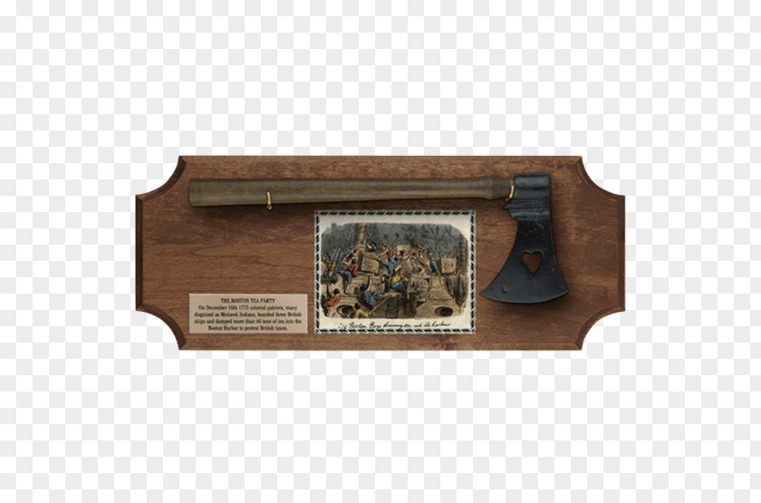 Plaque Boston Tea Party Knife Tomahawk Weapon PNG