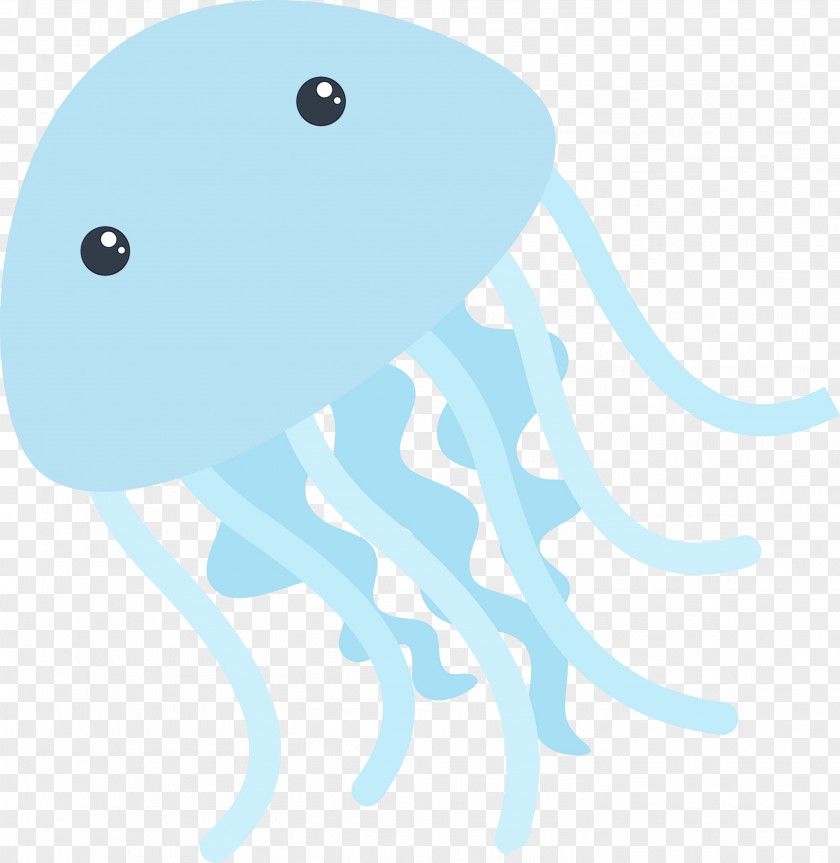 Turquoise Octopus Cartoon Fish PNG