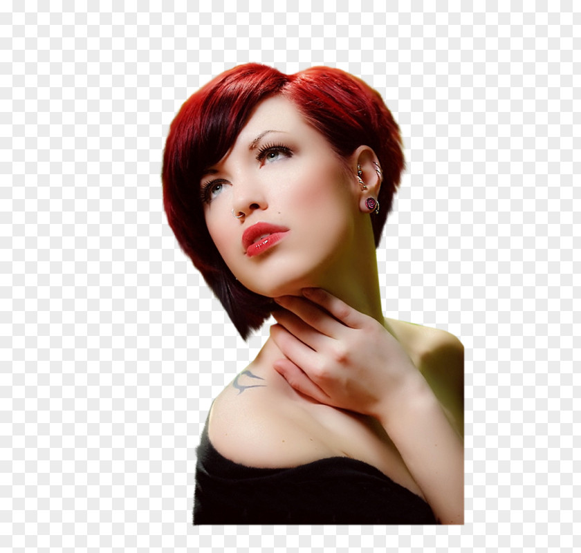 Woman Red Hair Coloring Female PNG