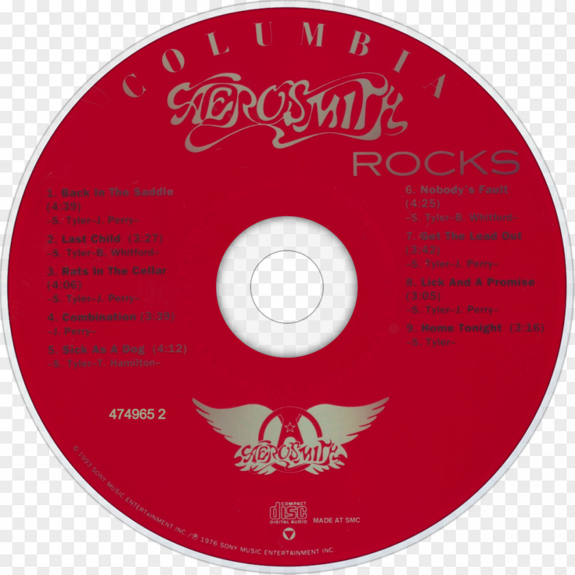 Aerosmith Compact Disc Rocks Toys In The Attic Draw Line PNG