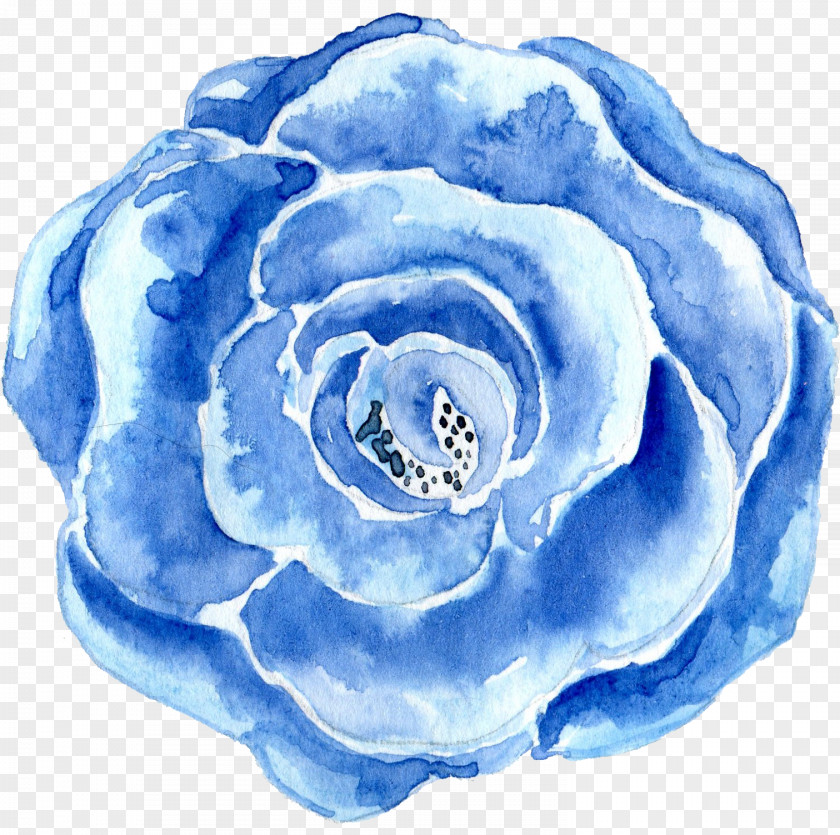 Blue,flowers,Hand Painted Blue Watercolor Painting Flower PNG