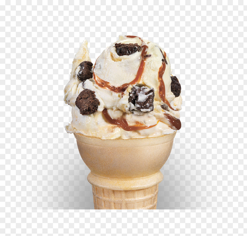 Cream Caramel Custard Sundae Chocolate Brownie Ice Frozen Yogurt PNG