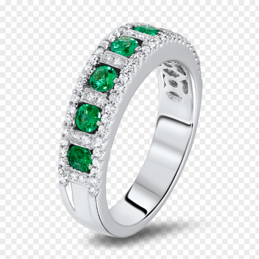 Emerald Wedding Ring Diamond Jewellery PNG
