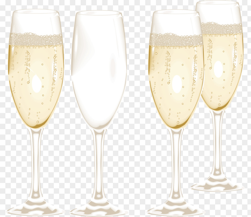 Four Cups Of Champagne And Soft Drinks Cocktail Wine Glass PNG