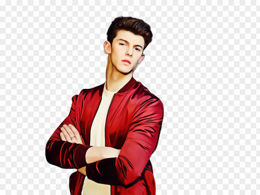 Jacket Muscle Red Suit Male Standing Arm PNG