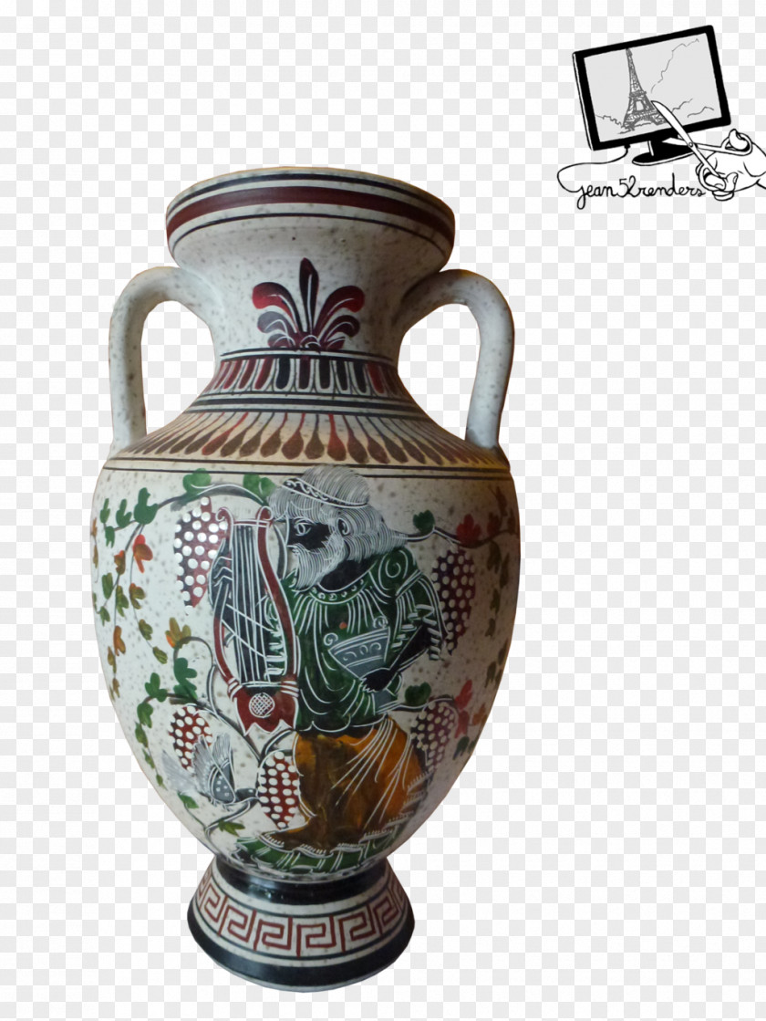 Thessaloniki Greece Vase Ceramic Pottery Jug Art PNG