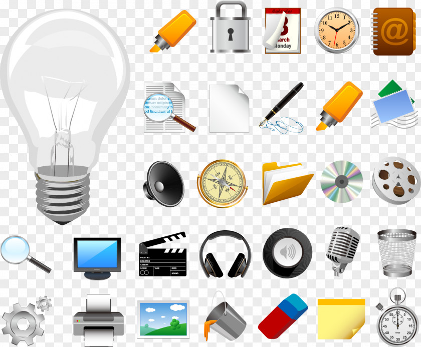 Vector Bulb Icon PNG