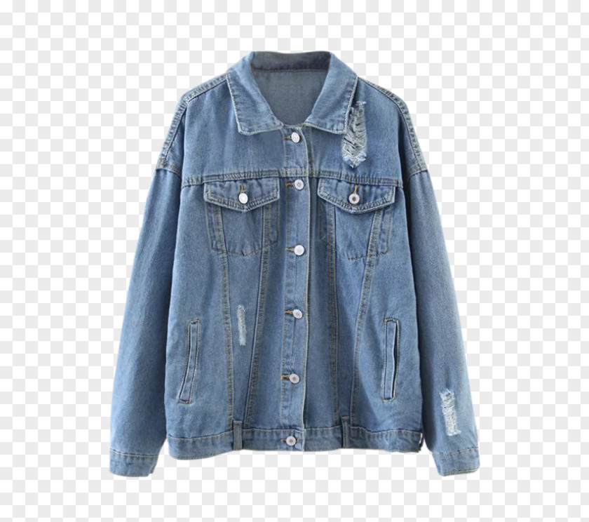 Blue Coat Hoodie Jean Jacket Jeans Parka PNG