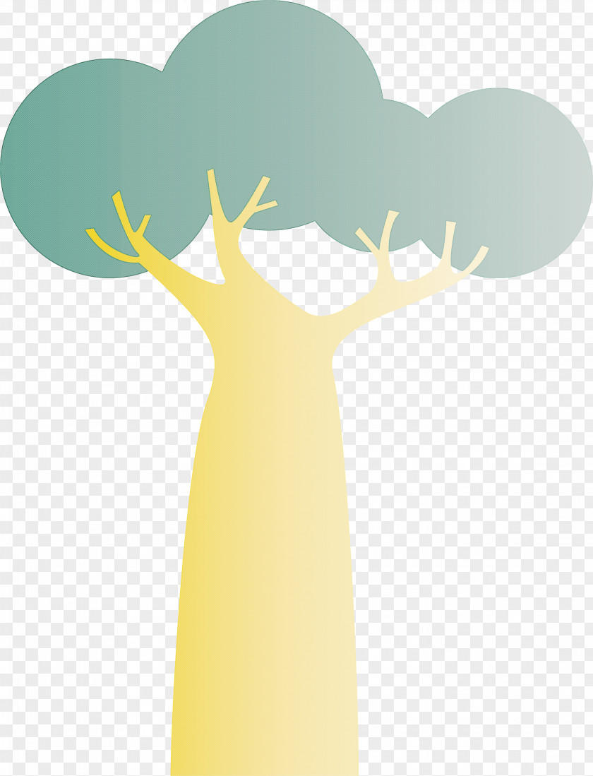 Yellow Meter Font Cartoon Tree PNG