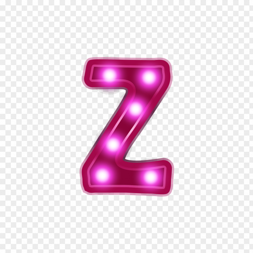 Red Neon Alphabet Z Letter Computer File PNG