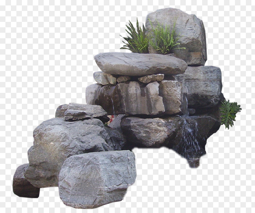 Rock Garden Landscape Clip Art PNG