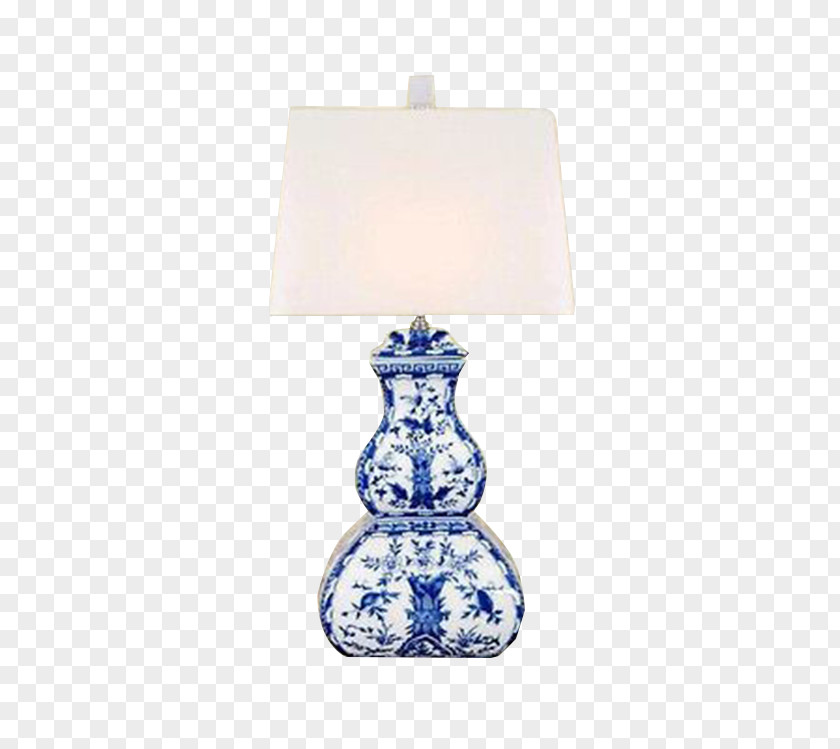 Blue And White Porcelain Table Lamp Pottery Ceramic Lighting PNG