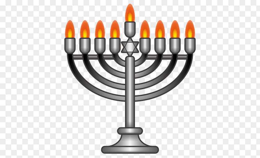 Emoji Hanukkah Menorah Judaism Sticker PNG