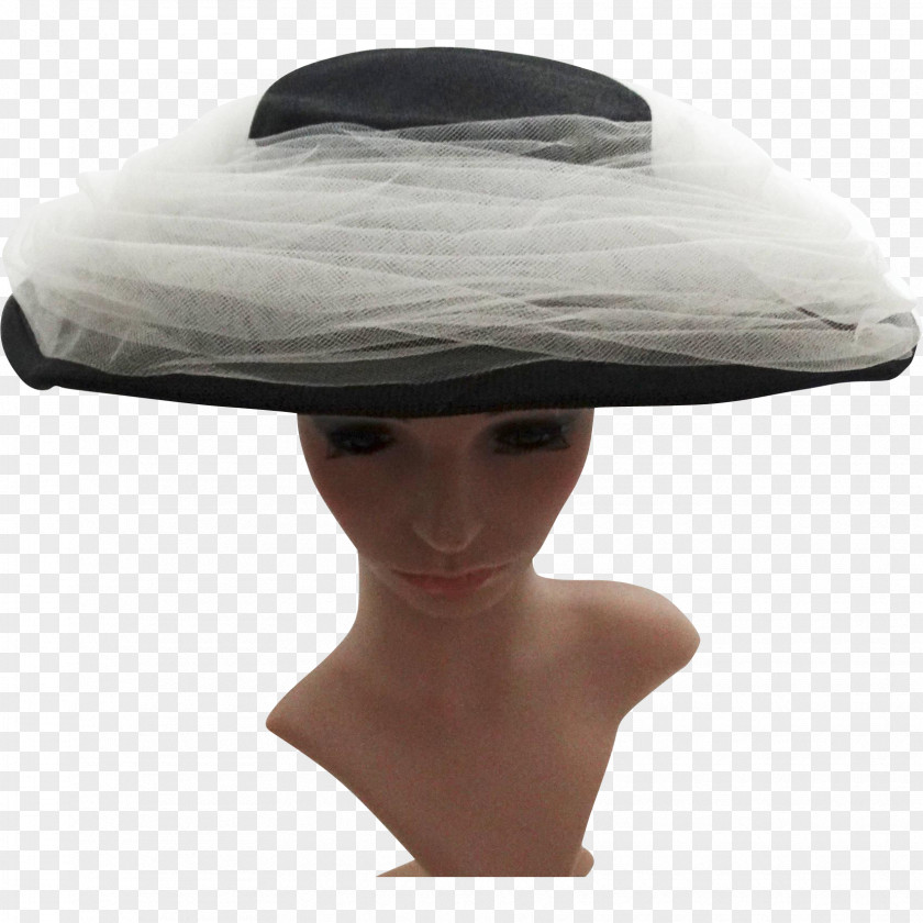 Hat Sun 1950s Cap Black PNG