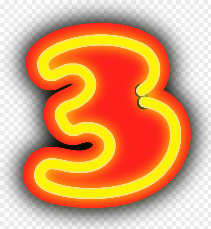NUMBERS Neon Number Numeral System Clip Art PNG