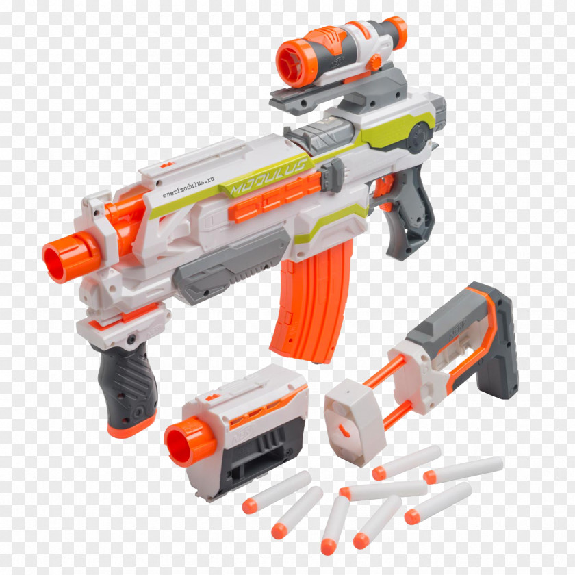 Toy Nerf N-Strike Elite NERF Modulus ECS-10 Blaster Meccanoid PNG